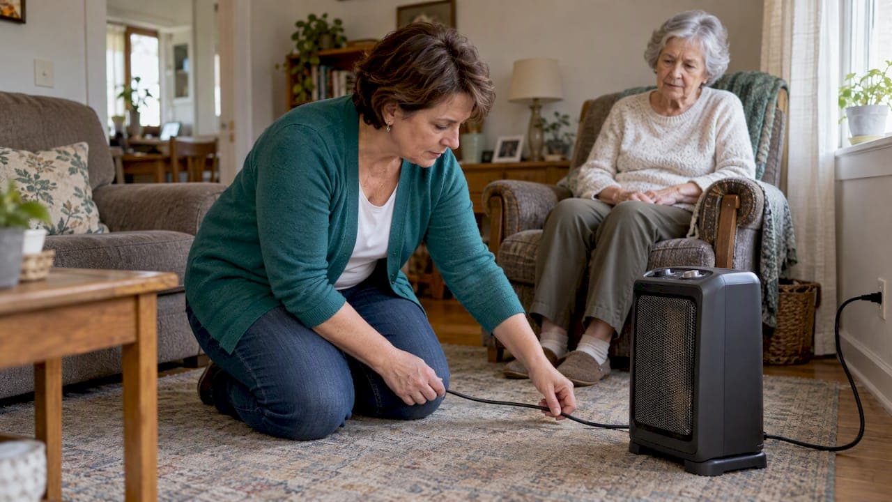 Caregivers: 8 Quick Checks to Make Space Heaters Safer for Seniors